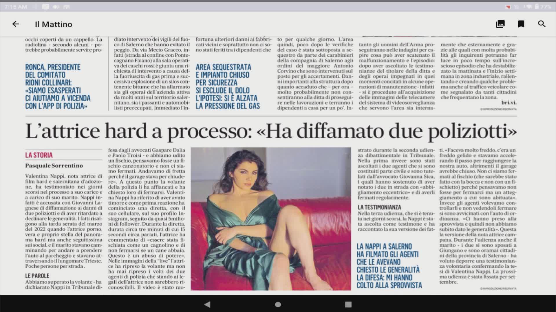 Diffamazione: Valentina Nappi a processo a Salerno